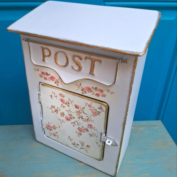 Ashland Vintage Reproduction Metal Mailbox Floral Tea Garden NWT New with Tag - Picture 13 of 13